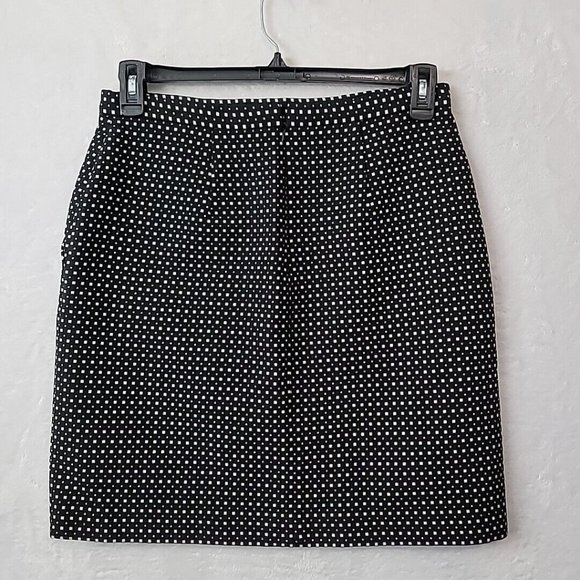 NWT Anne Klein Straight Pencil Skirt Black Geometric Pattern Women's Size 8 - Picture 4 of 16